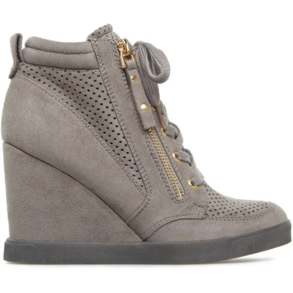 Wedge Giomara Womens Gray Wedge Sneakers
